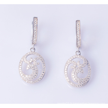 Boucles d&#39;oreilles en argent sterling 925 en argent sterling délicat